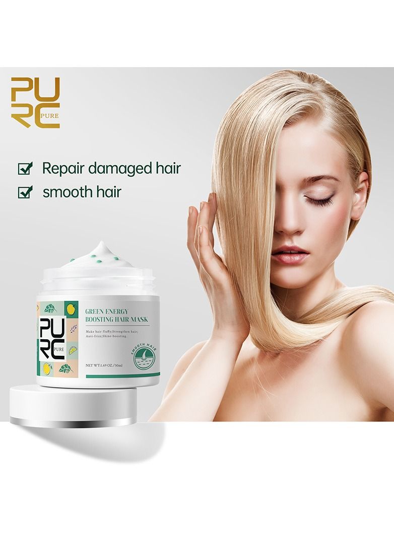 PURC قناع الكيراتين للشعر لإصلاح الشعر الجاف والتالف وترطيب وتنعيم فروة الرأس وعلاجات العناية بالشعر 50 مل - Image 2