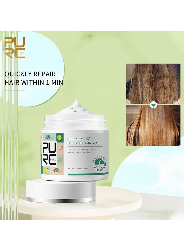 PURC قناع الكيراتين للشعر لإصلاح الشعر الجاف والتالف وترطيب وتنعيم فروة الرأس وعلاجات العناية بالشعر 50 مل - Image 5