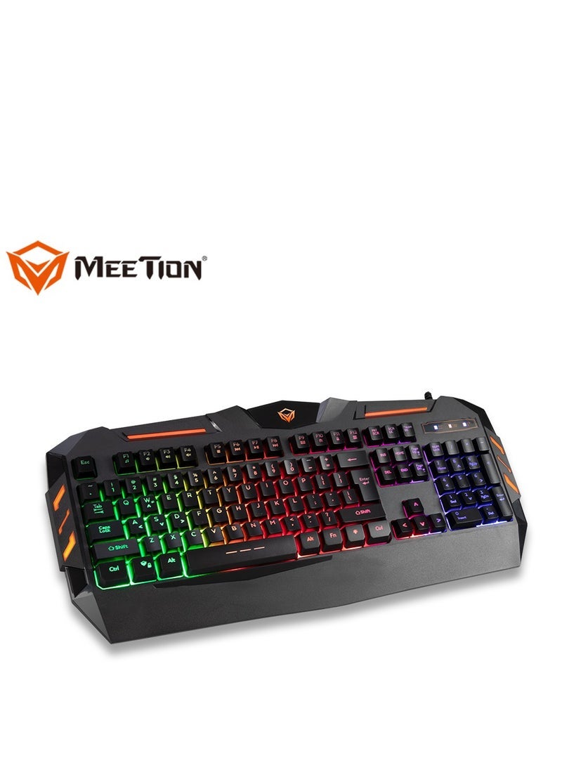 Meetion Meetion C-500 4-in-1 Gaming Combo – Rainbow Backlit USB Keyboard, Ergonomic Gaming Mouse, Mouse Pad & Headset | Plug-and-Play for PC & Laptop Gamers | Full RGB Gaming Kit  - Image 2
