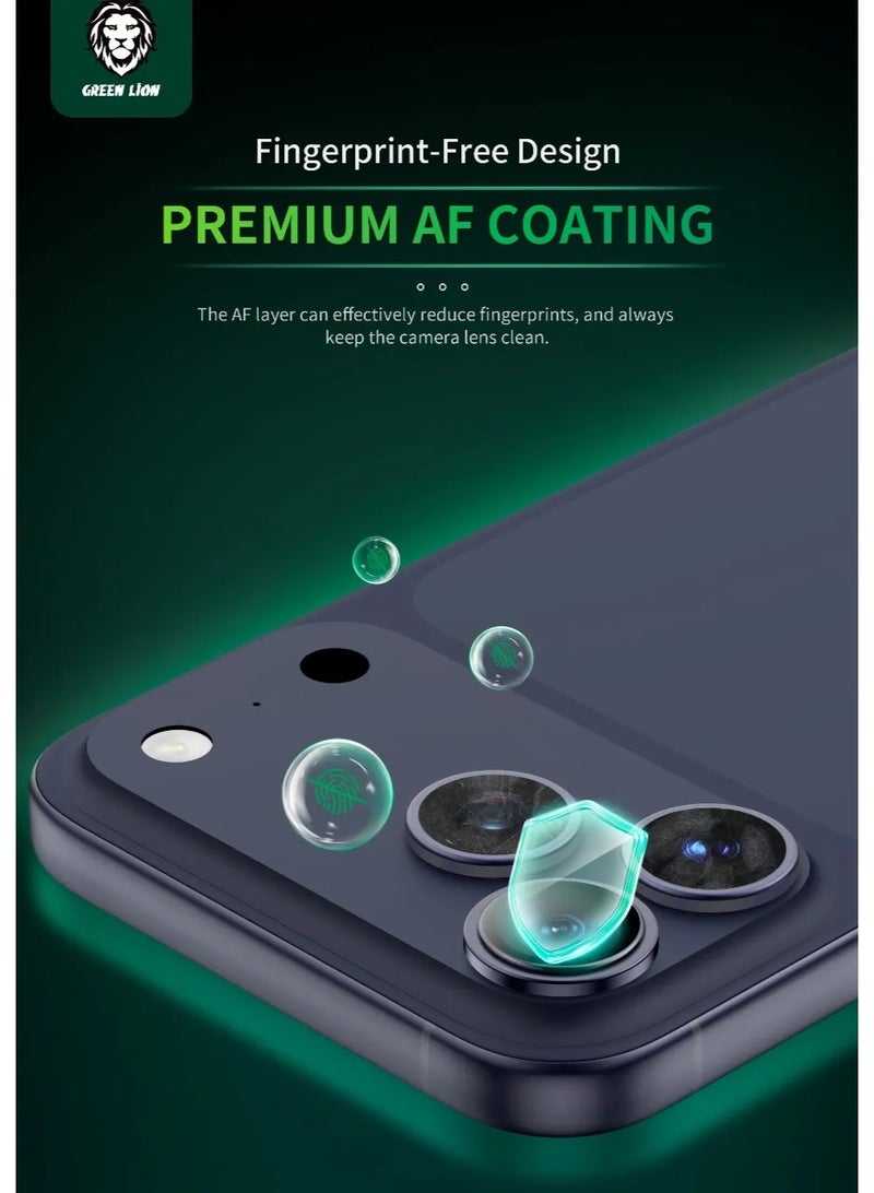 GREEN LION iPhone 17 Pro / 17 Pro Max Camera Lens Protector HD Plus / The Ultra-Clear Lenses / High Transparency / Shatter Protection / Anti Scratch / Anti Fingerprint - Black Titanium - Image 2
