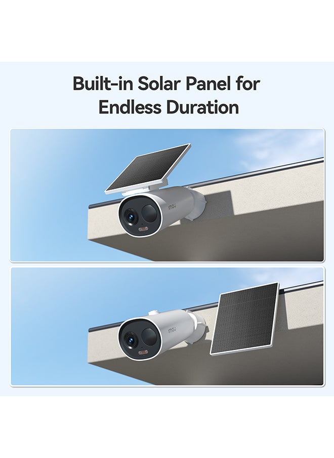 IMOU - 2K Security Camera,3MP Wi-Fi Battery Camera,Cell 3C All in One With Solar Panel Wireless Outdoor Camera,2.4 GHz,Full-Color Night Vision,Home CCTV Camera 5000mAh Rechargeable Battery Two-way Audio Support SD Card up to 256GB - Image 1