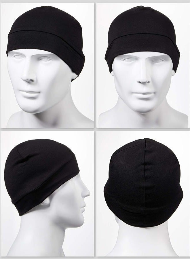 Syhood 6 Pieces Men Skull Caps Cotton Beanies Sleep Hats Multifunctional Helmet Liner Cap for Men and Women (Tasteful Colors), Tasteful Colors, M - Image 4