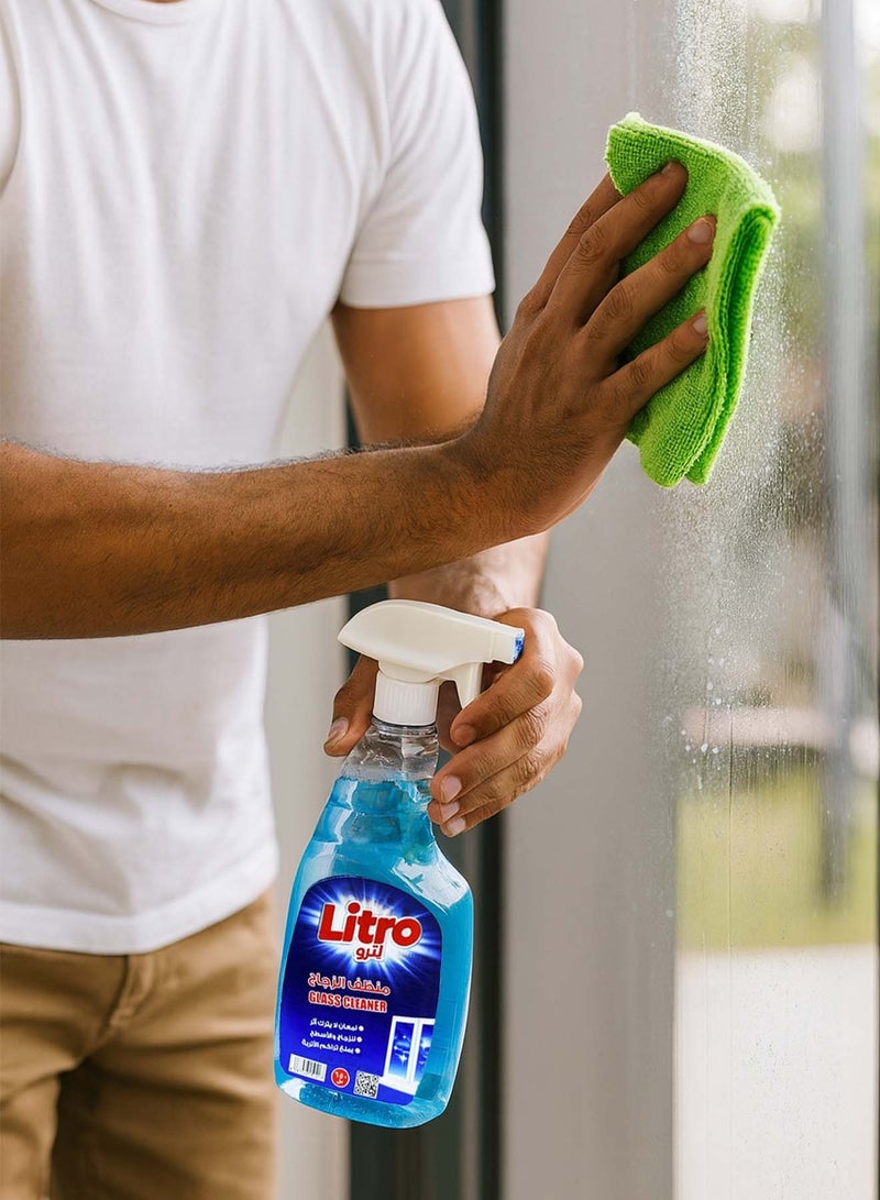 Litro Glass Cleaner Spray 650ml – Streak Free Window & Mirror Cleaner, Removes Dirt, Grease & Fingerprints, Crystal Clear Shine - Image 3