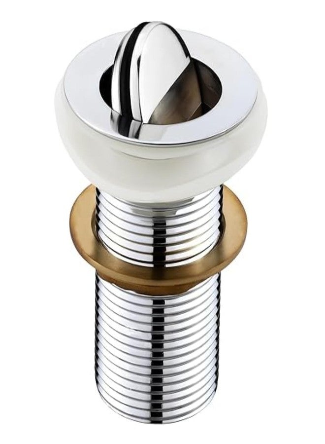 New Ware Stainless Steel Waste Coupling Stopper 5 Inch | Full Thread Sink Drain with Brass Fittings for Wash Basin - Image 1