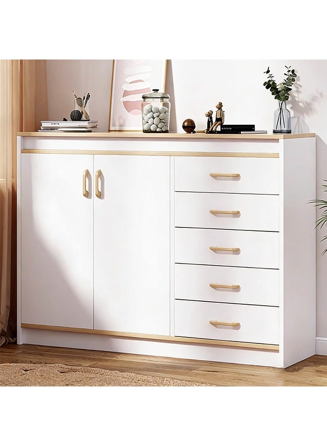 خزانة تخزين سعة كبيرة, رفوف تخزين الدرج متعددة الطبقات, خزانات تخزين مغلقة خزانات جانبية, خزانة تخزين سعة كبيرة لغرفة النوم مكتب المطبخ - Image 1