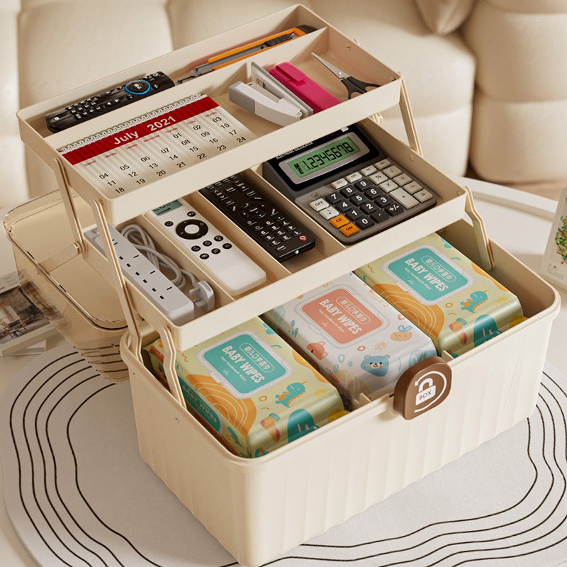 Customizable Medical Box: Large Capacity Eco-Friendly Medication Storage - Durable Multi-Layer Plastic Case for Home Household Item Organization - Image 3