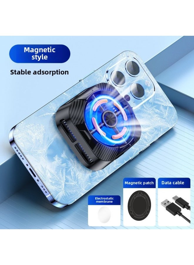 Generic Advantage X94 Mobile Phone Radiator X79 Magnetic Semiconductor Ice-sealed Heat Dissipation Fast Heat Dissipation Cooling Mobile Phone Back Clip-Color:X79 Magnetic Model  - Image 1