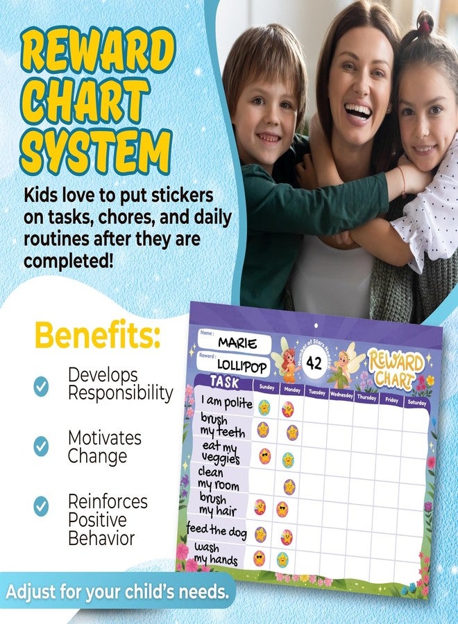 Gooji Princess Reward Chart for Kids - Motivational Chore Chart for Kids, Behavior Chart for Kids at Home, Sticker Chart - Perfect for Encouraging Good Habits, Learning, and Responsibility - Image 4