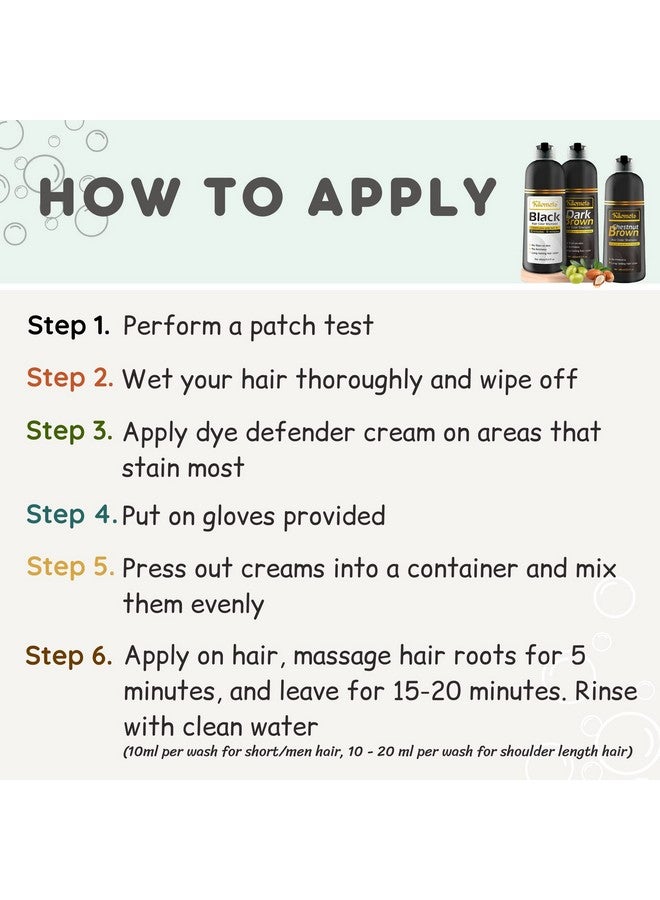 Kilomets BLACK Hair Dye Shampoo 400ml- 100% Grey Coverage in Minutes- Ammonia Free Hair Color Shampoo Cover Gray Silver Hair- Instant Darkening Coloring At Home- Gift for Mom Dad - Image 5