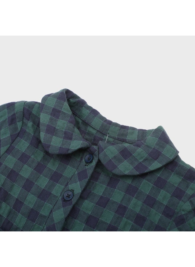 Zara Fashionable Vintage Sweet Plaid Bow Dress For Kids - Image 4