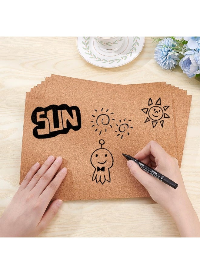 Benecreat 8 Pack 8.3  X 11.8  Self-Adhesive A4 Size Cork Sheets 2Mm Thick  Rectangle Insulation Cork Backing Sheets For Coaster  Wall Decoration  Party And Diy Crafts Supplies - Image 3