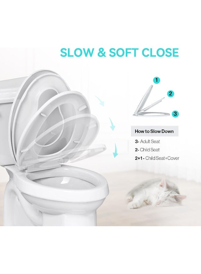 RT مقعد مرحاض R&T مطول مع مقعد مدمج للأطفال لتدريب الحمام - Image 3