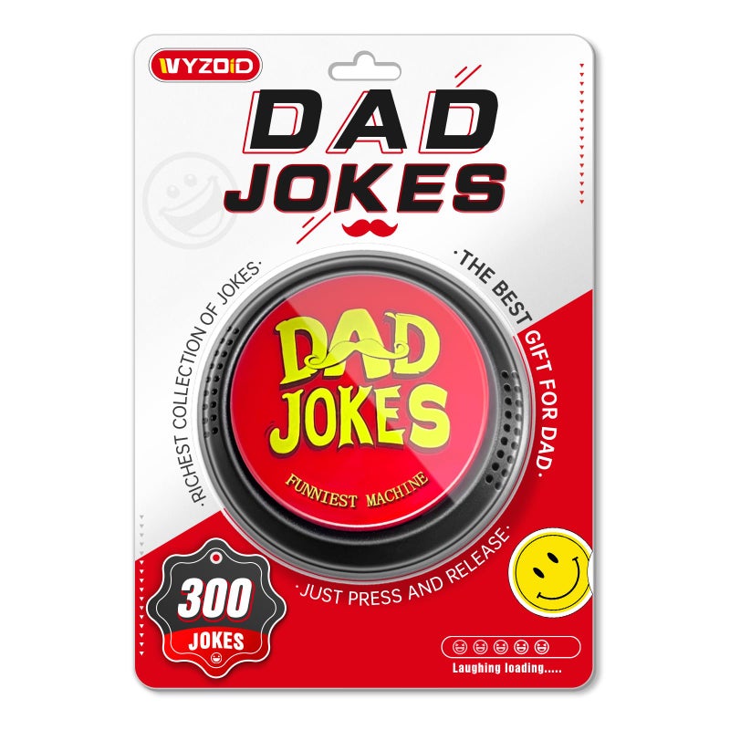 WYZOID Dad Jokes Generator ButtonContains 300 Funny Dad JokesBest Fun Gifts For DadFatherHusbandMenSuitable For Birthday GiftsFathers DayChristmasWhite Elephant DayAnniversariesMake Dad Laugh - Image 2