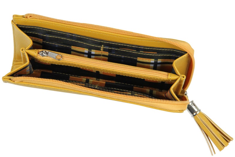 Bioworld Harry Potter Wallet Designer Hogwarts Hufflepuff House Zipper Clutch Faux Leather Wallet For Women - Image 3