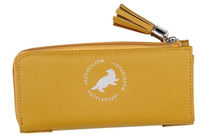 Bioworld Harry Potter Wallet Designer Hogwarts Hufflepuff House Zipper Clutch Faux Leather Wallet For Women - Image 2