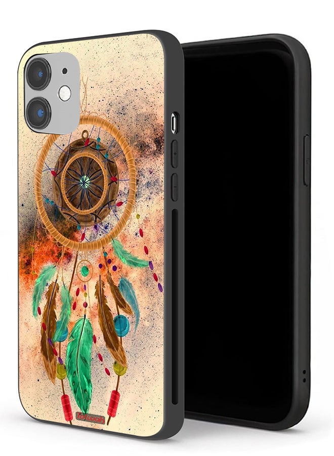 Tolwak Apple iPhone 12 mini Protective Case Mandala Hanging Feathers - Image 1