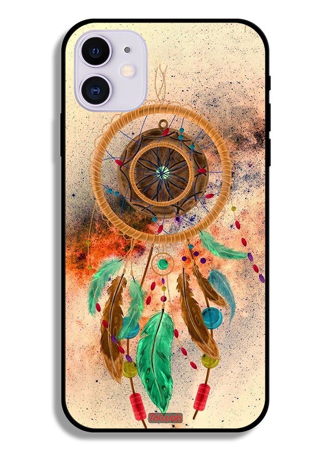 Tolwak Apple iPhone 12 mini Protective Case Mandala Hanging Feathers - Image 2