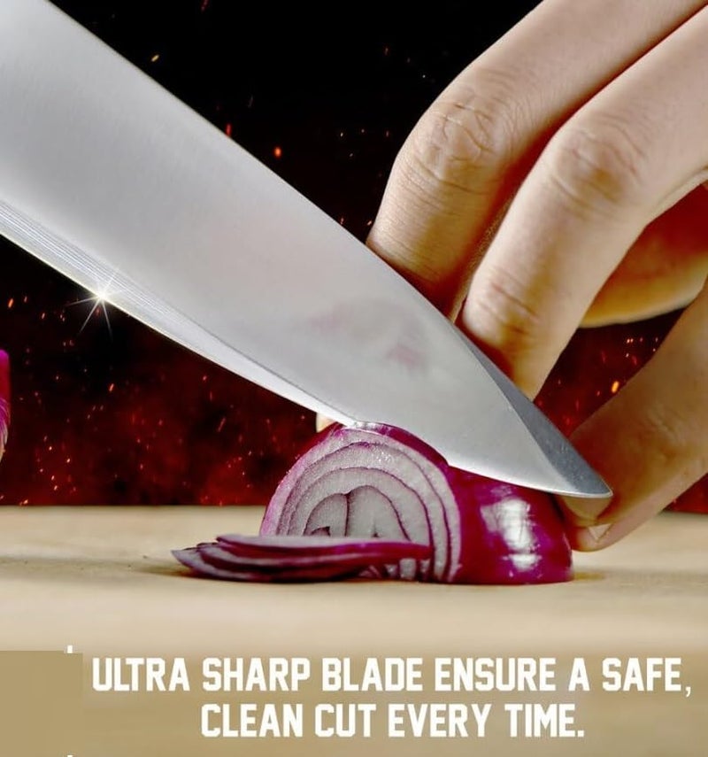 Ramkuwar 6 inches Ultra Sharp Chefs Knife for Cutting Meat Cooking Fish and Vegetables - Image 3