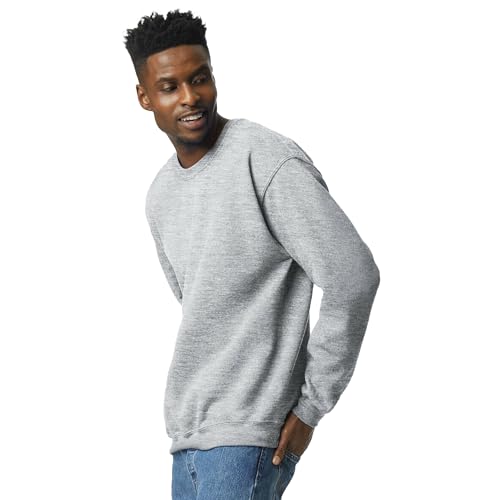 Gildan UGP Campus Apparel Gildan Men's -Fleece Crewneck Sweatshirt, Style G18000, Sport Grey, Medium - Image 2