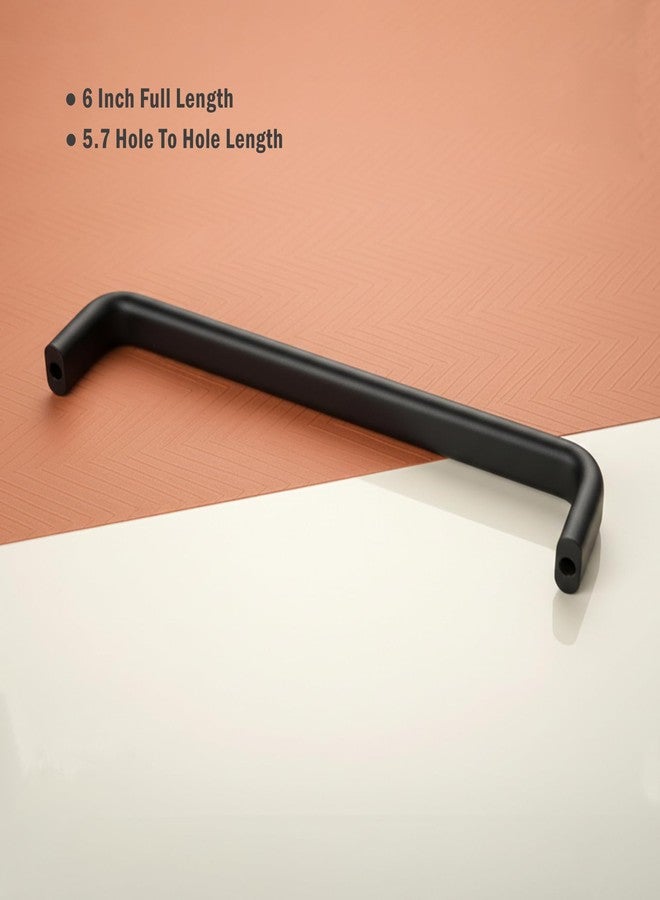 Atlantic Stainless Steel Capsule D Drawer, Cabinet Handles, Matte Black, 6 Inch - Set of 12, Black Finish Pull Handles - Image 3
