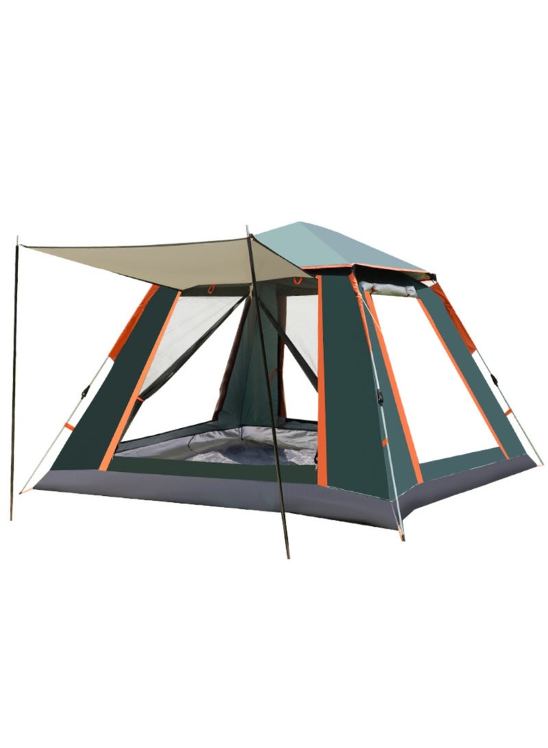 73Hours Extra Large Automatic Pop-Up Camping Tent for 5–8 Persons (240×240×155cm) – Instant Setup Windproof Family Tent with 2 Doors, Mesh Windows  Carry Bag – Green - Image 3