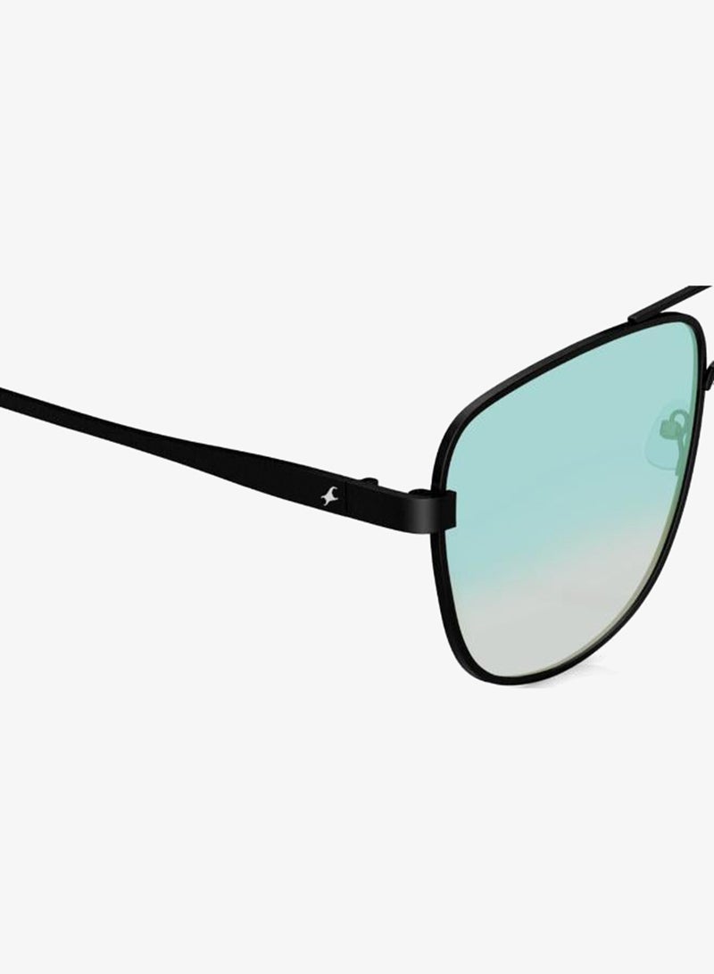 fastrack UV Protection Sunglasses Black Frame Blue Mirror Lens 59mm  - M183BU2V - Image 4