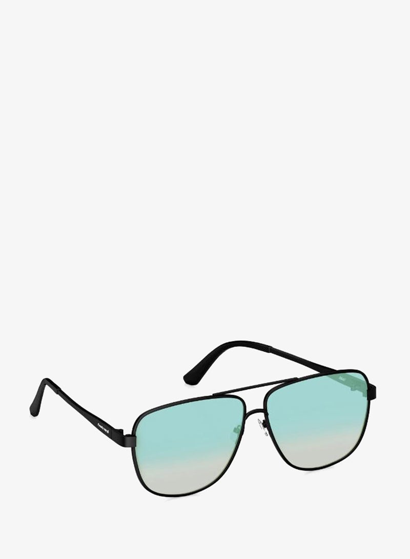 fastrack UV Protection Sunglasses Black Frame Blue Mirror Lens 59mm  - M183BU2V - Image 1