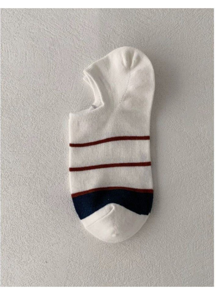Trendora  Cotton Blend Ankle Socks for Men, 5 Pairs With 1 Gift, Mixed Colours, Regular Size - Image 5
