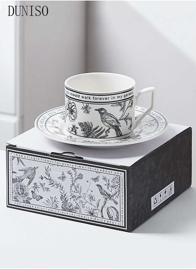 DUNISO Tea Cups and Retro Tea Cups and Saucers Set Porcelain Tea Set for Tea Party Afternoon Tea Cups Saucer for Coffee Milk Kitchen and Drawing RoomSaucers Set Porcelain Tea Set for Tea Party  - Image 4