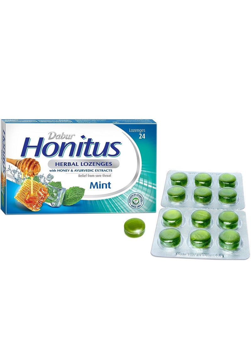 Dabur Dabur Honitus Herbal Mint Flavor 24 Lozenges  - Image 2