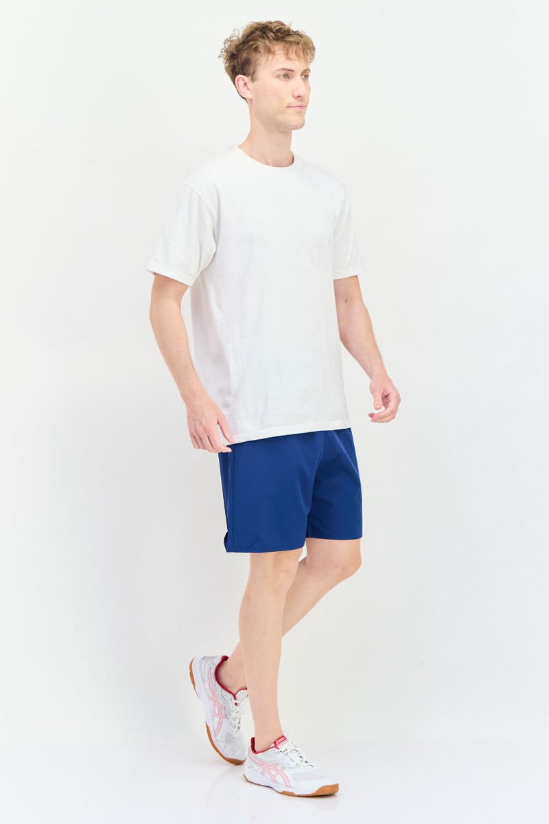 RBX Men Sportswear Fit Brand Logo Training Shorts, Ensign Blue  - Image 4