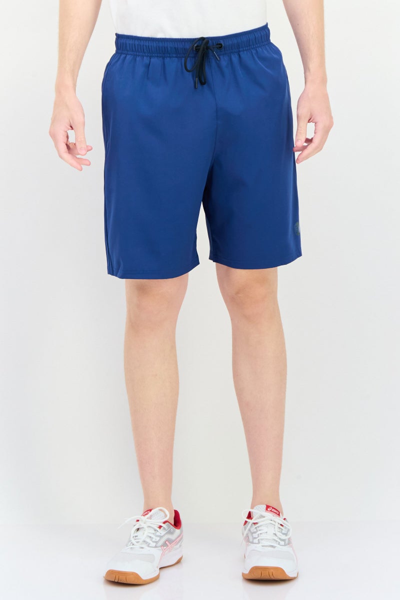 RBX Men Sportswear Fit Brand Logo Training Shorts, Ensign Blue  - Image 1