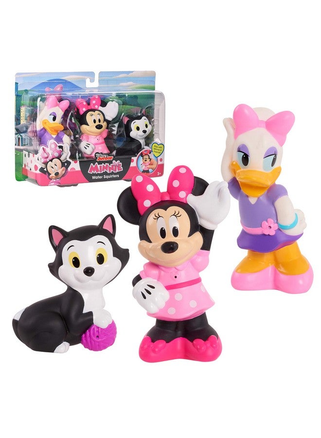 Minnie Disney Junior Minnie Mouse 3-Pack Bath Toys, Figures Include Minnie Mouse, Daisy Duck, and Figaro, Kids Toys for Ages 3 Up by Just Play - Image 1