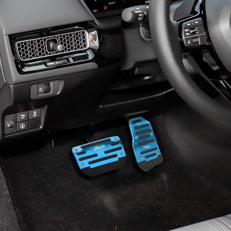 HAOBO Zufoty 2PCS Car Pedal Covers, Non- Slip Automatic Transmission Pedal Covers Replacement Kit, Premium Aluminum Alloy Non-Slip Gas and Brake Pedals Covers Universal Car Accessories Fits Most Car - Image 4