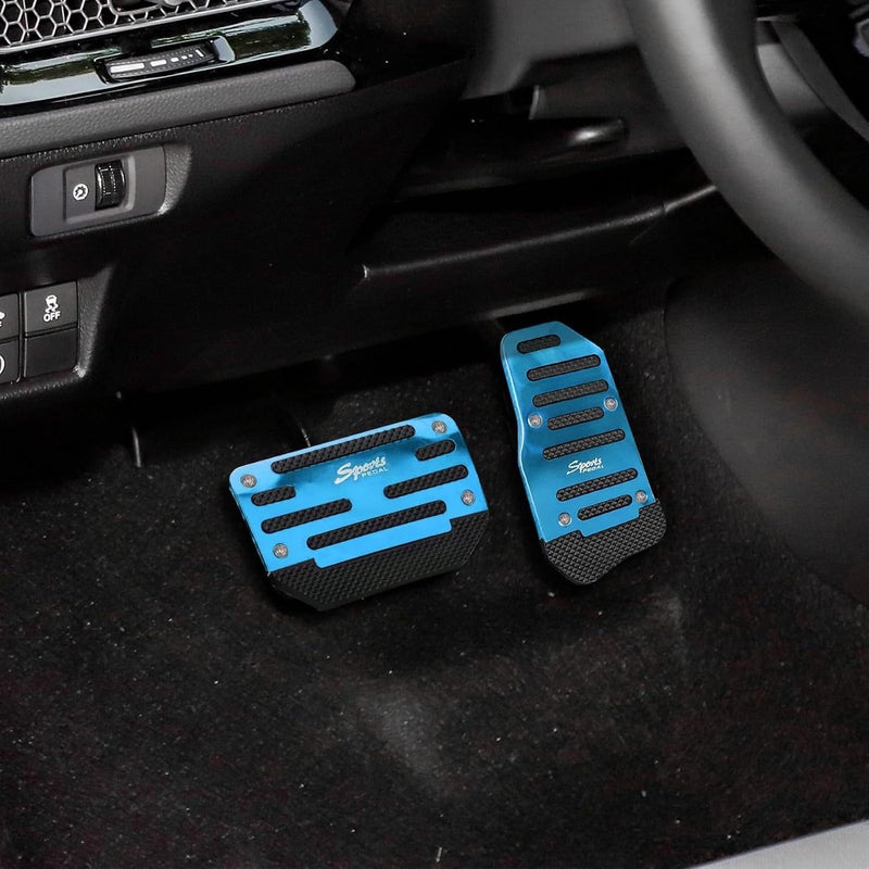 HAOBO Zufoty 2PCS Car Pedal Covers, Non- Slip Automatic Transmission Pedal Covers Replacement Kit, Premium Aluminum Alloy Non-Slip Gas and Brake Pedals Covers Universal Car Accessories Fits Most Car - Image 1