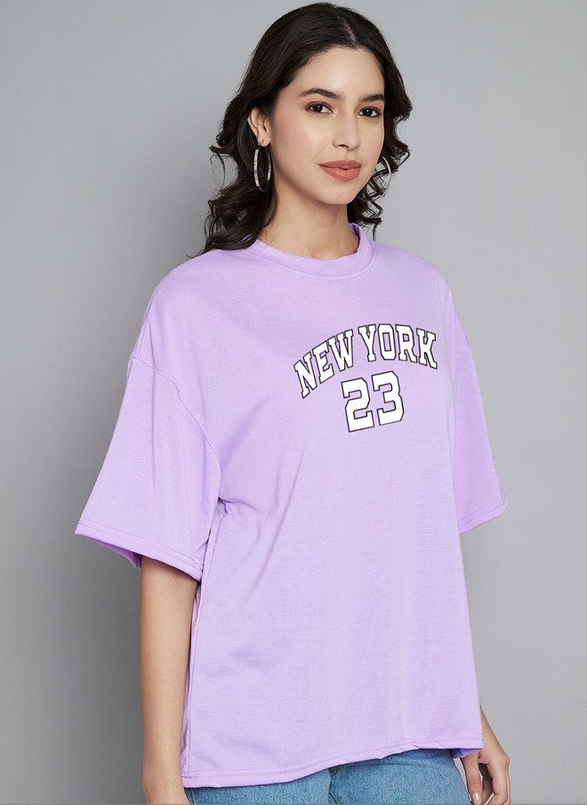Trend Level Women Typography Printed Drop-Shoulder Sleeves T-shirt - Image 3