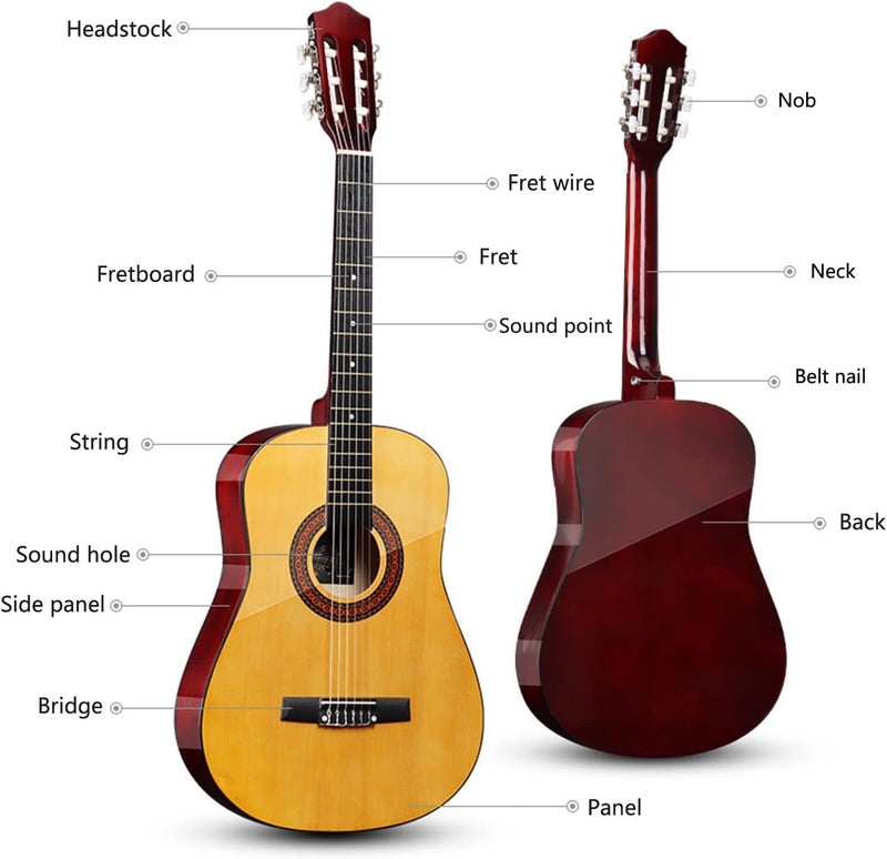 MegArya 38 Inch Classic Acoustic Guitar - Image 4