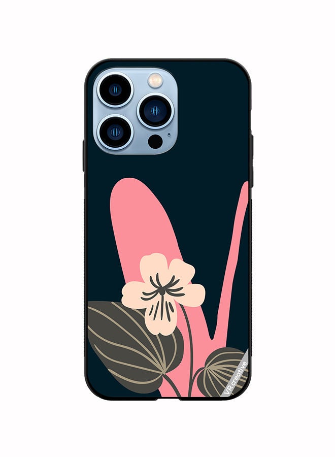 VR CREATIVE Protective Case Cover For Apple iPhone 14 Pro Max Alphabet V Design Multicolour - Image 1