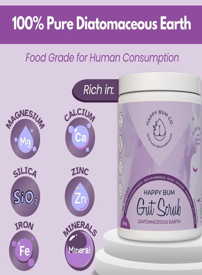 Happy Bum Co مقشر هابي بام للأمعاء - تراب دياتومي صالح للأكل | مسحوق معدني يدعم صحة الأمعاء ويخفف الانتفاخ | غني بالسيليكا والزنك والمعادن لصحة الشعر والبشرة والأظافر - 150 غرام - Image 4