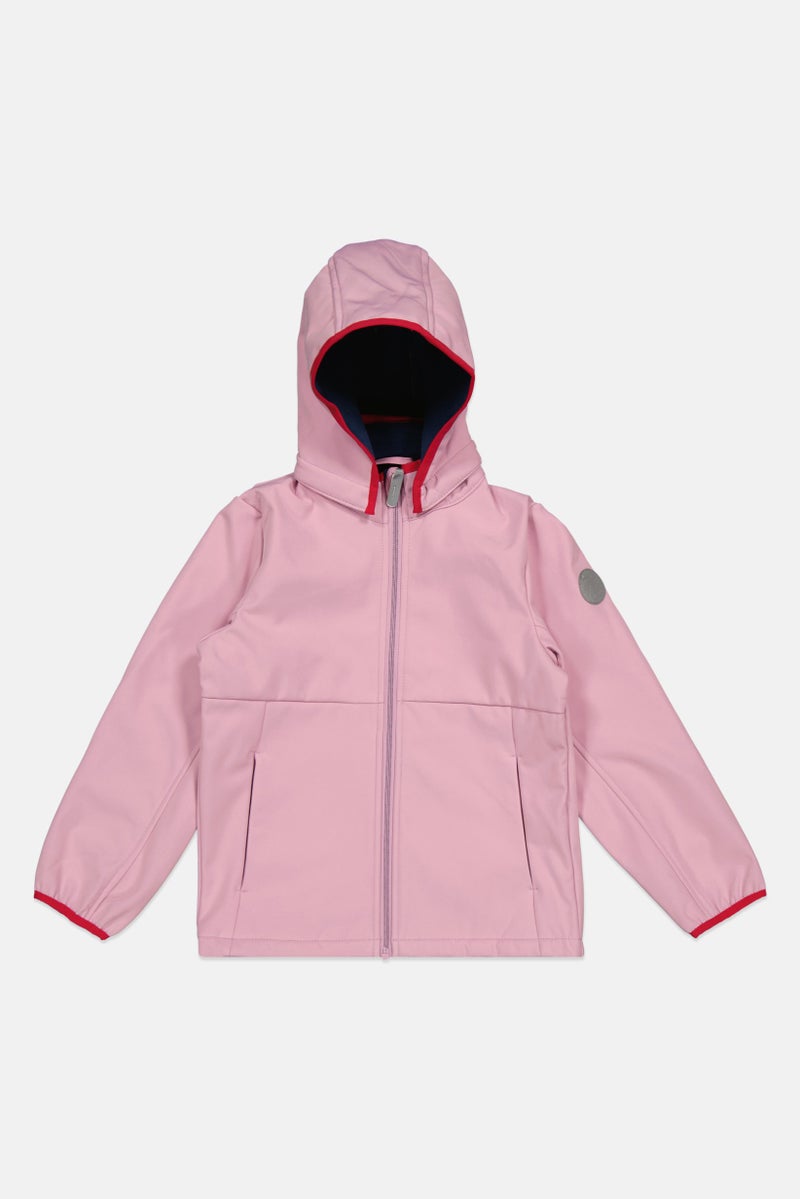 NAME IT Kids Girl Plain Soft Shell Jacket, Pink - Image 1