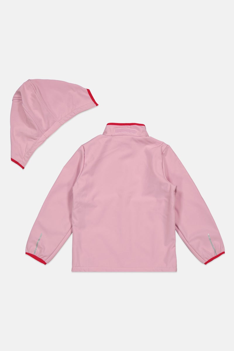 NAME IT Kids Girl Plain Soft Shell Jacket, Pink - Image 2