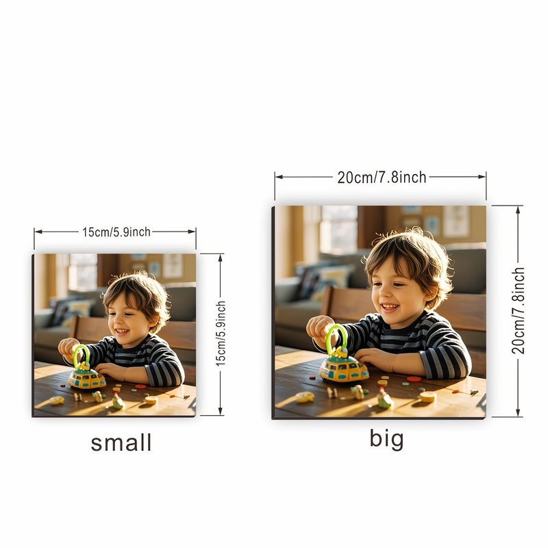 10 Pcs 8 Inch Square Custom Photo Collage Frame PVC Wall Art Landscape Decor No Electricity Easy Tear Off And Stick Create Wall Art Great For Family Valentine Fathers Mothers Day Gift - Image 3
