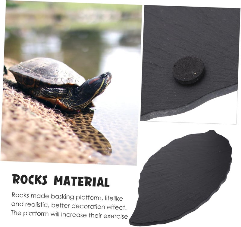 Household Tortoise Board Wear Resistant Decorative Turtle Platform for Basking Climbing for Reptile Terrariums and Aquariums Multi Functional Sunbathing Playground Accessory - Image 5