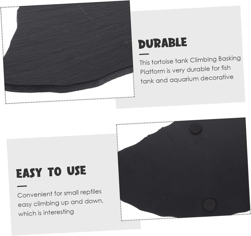 Household Tortoise Board Wear Resistant Decorative Turtle Platform for Basking Climbing for Reptile Terrariums and Aquariums Multi Functional Sunbathing Playground Accessory - Image 3