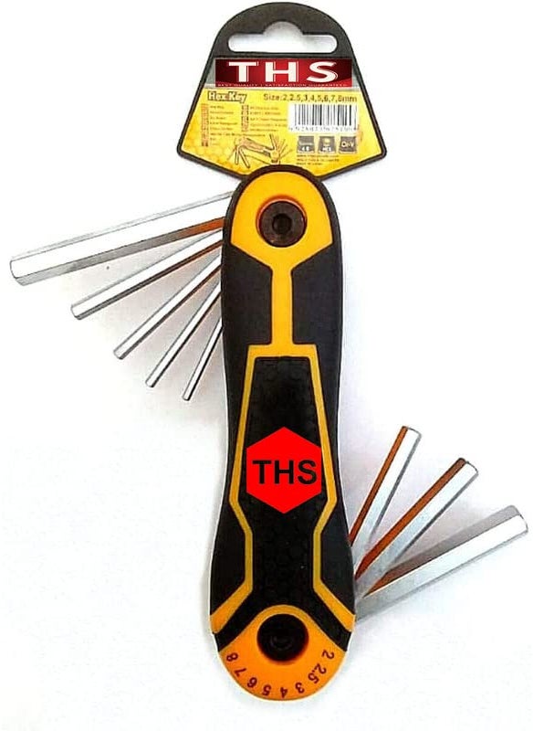 THS - THS Best Folding Metric and SAE Hex Keys Metric and SAE Allen Wrench Set Heat Treatment S2 Finish - Image 1
