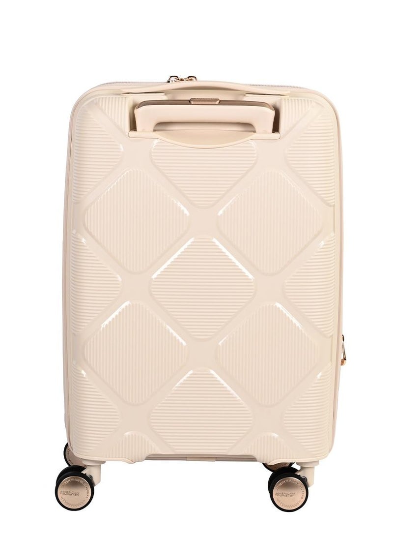 AMERICAN TOURISTER instagon suitcase, 2pc set (55 + 69 cm), 4 double wheels, hard top, polypropylene, cream|duosaf™ security zipper|tsa 008 lock|optimov™ shock absorbing wheels|expandable - 3 years international warranty - Image 4