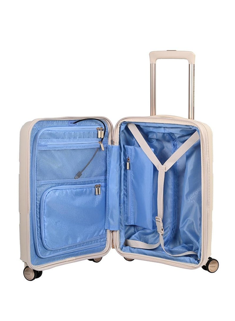 AMERICAN TOURISTER instagon suitcase, 2pc set (55 + 69 cm), 4 double wheels, hard top, polypropylene, cream|duosaf™ security zipper|tsa 008 lock|optimov™ shock absorbing wheels|expandable - 3 years international warranty - Image 5