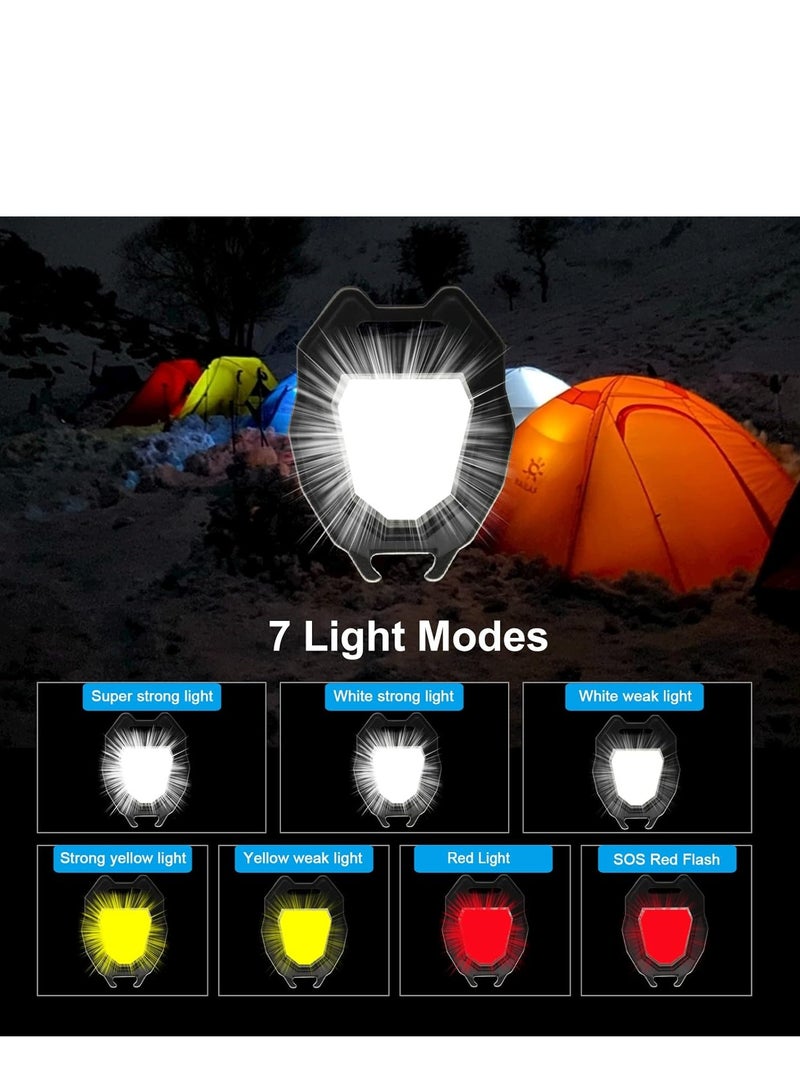 Mini LED Flashlight with Heater, 1000 Lumens Bright 7 Light Modes, Magnetic Base and Foldable Bottle Opener, for Camping, Fishing, Repair, Hiking  - Image 3