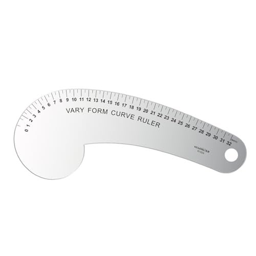 KEARING 32CM French Curve for Pattern Making, Vary Form Curve Ruler for Sewing, Aviation Aluminum Hip Curve Ruler for Measuring Sewing,Fashion Design,Quilting - Image 4