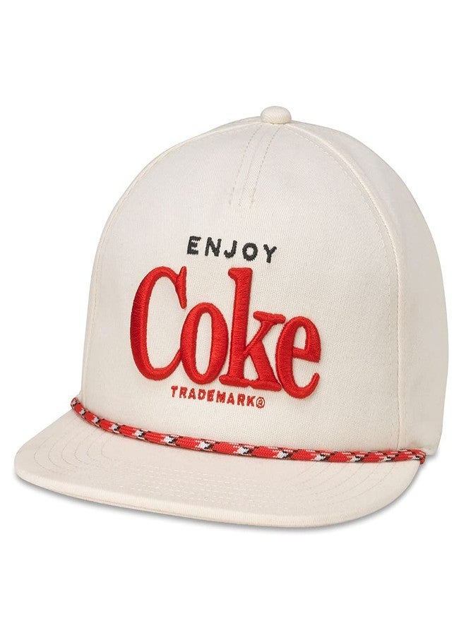 الإبرة الأمريكية قبعة بيسبول قابلة للتعديل من أمريكان نيدل كوكاكولا، مرخصة رسمياً من كوكاكولا، خاصة بمهرجان كوتشيلا (21017A-COKE-OWHT) - Image 1